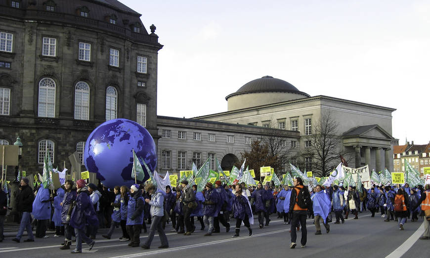 Klimademo von FoEI in Kopenhagen 2009